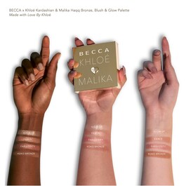 BECCA x Khloé Kardashian & Malika Haqq Bronze, Blush & Glow Pale - Paleta rostro
