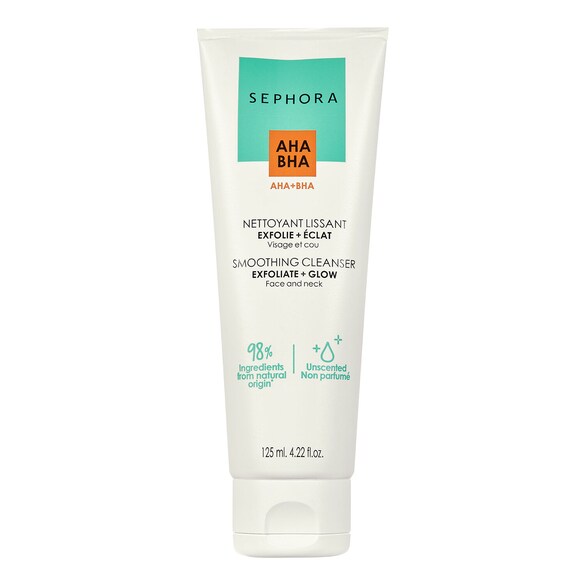 Limpiador alisador exfoliante + luminosidad - Gel limpiador rostro y cuello, Sephora Collection
