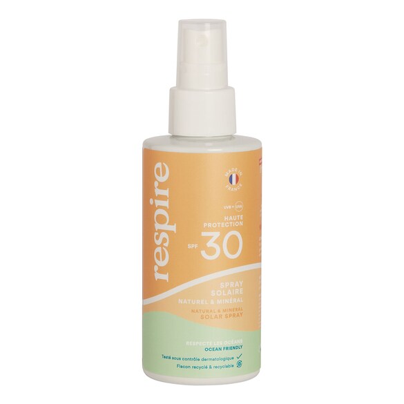 Spray Solaire Naturel & Minéral SPF 30 - Spray Solar, RESPIRE
