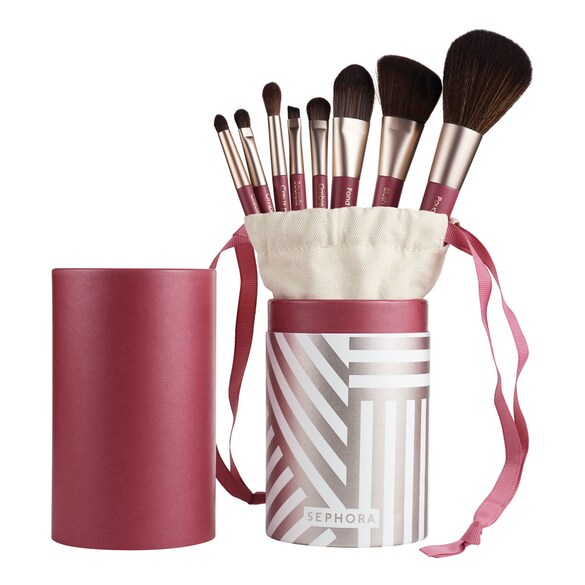 Set de 8 brochas de maquillaje para ojos y tez, SEPHORA COLLECTION