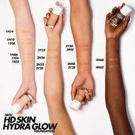 HD Skin Hydra Glow - Base de maquillaje imperceptible, luminosidad e hidratación