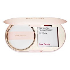 Blot & Glow Touch-Up - Kit de borla y papel absorbente de grasa facial, RARE BEAUTY