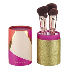 Juego de brochas con purpurina - Kit de 4 brochas para rostro y ojos, SEPHORA COLLECTION