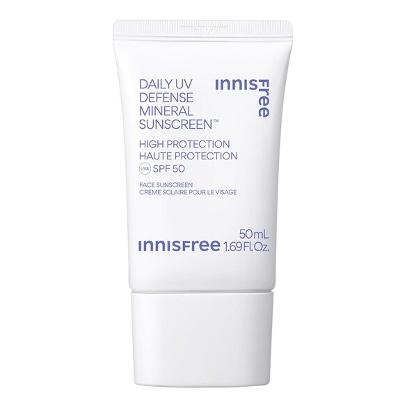 Crema Solar Facial Mineral Diaria - Protección solar UVA / UVB SPF 50, Innisfree