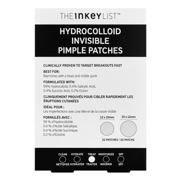 Hydrocolloid Invisible Pimple Patches - Parches antigranos, The Inkey List