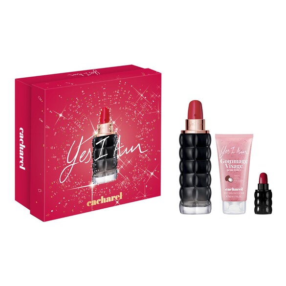 Cofre de Navidad Yes I Am - Eau de Parfum y Exfoliante Facial, Cacharel