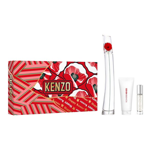 FLOWER BY KENZO - Gift Set Eau de Parfum para mujer + Travel Spray + Body Milk, Kenzo