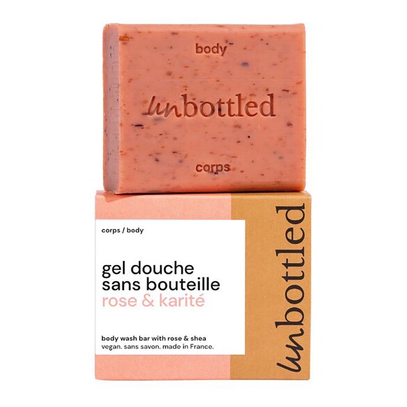 Gel de Ducha Sin Botella Rosa y Karité - Jabón con pH neutro, Unbottled