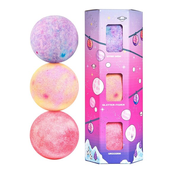 Set Holiday Bathbomb Galaxy - Set de bombas de baño, MERCI HANDY