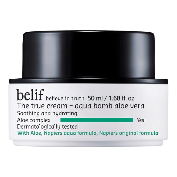 The True Cream Aqua Bomb Aloe Vera -Gel Aloe Vera calmante e hidratante, BELIF