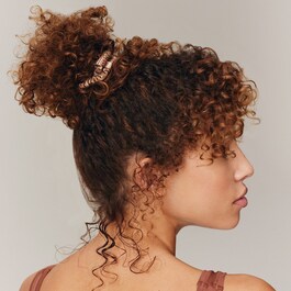 Coletero de seda marrón claro - Accesorios cabello