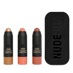 Mini Nudes Colorete, Bronceador e Iluminador - Kit de Maquillaje, NUDESTIX
