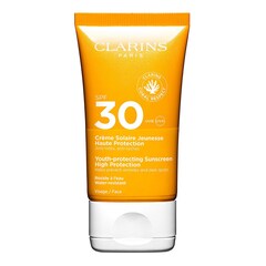 Crema Solar Juventud Alta protección - crema para el rostro SPF 30, Clarins