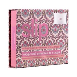 Maggie Set - Estuche regalo de funda de almohada y coleteros de seda pura