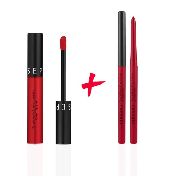 D&uacute;o Labiales Larga Duraci&oacute;n - Cream Lip Stain + Lip Stain Liner, SEPHORA COLLECTION