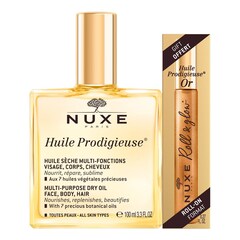 Nuxe Huile Prodigieuse Set - Tratamiento iluminador rostro y escote, NUXE