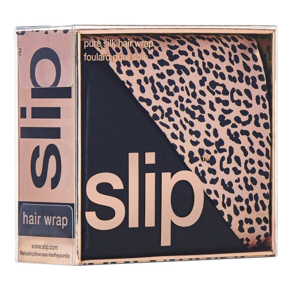 Foulard de pura seda de leopardo salvaje-Accesorio para el cabello , SLIP