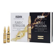 Flavo C Melatonin & Ultraglican - Rutina antioxidante para el día y la noche, Isdin