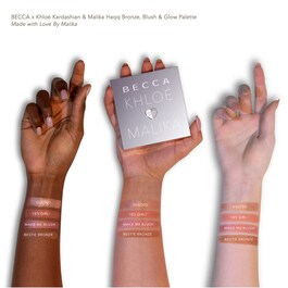 BECCA x Khloé Kardashian & Malika Haqq Bronze, Blush & Glow Pale - Paleta rostro