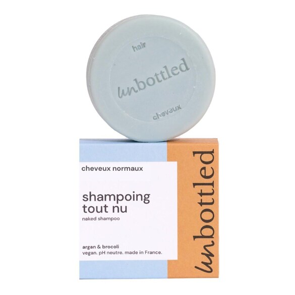 Tout Nu shampoo - Champú sólido para cabello normal, Unbottled