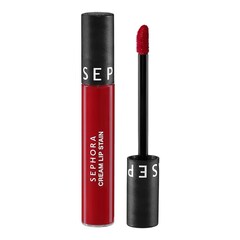 Cream Lip Stain - Rojo Aterciopelado Sin Transferencias - Labial Líquido Mate, Sephora Collection