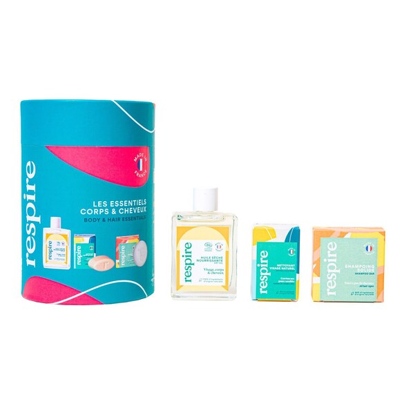 Los esenciales - Estuche tratamiento cuerpo & cabello, RESPIRE