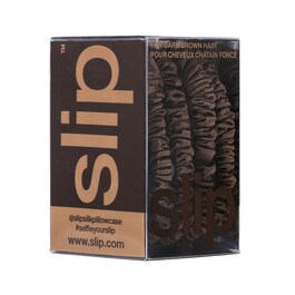 Coletero de seda marrón oscuro- Accesorio cabello