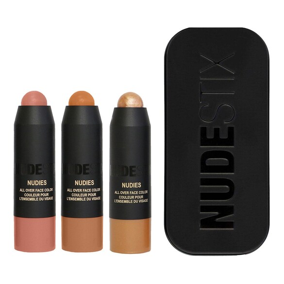 Soft & Warm Nudes - Kit de barras faciales y labiales, Nudestix