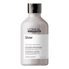 Silver Shampoo - Cabellos grises y blancos, neutraliza reflejos amarillos, L'Oréal Professionnel