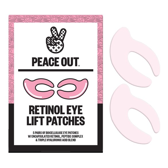 Retinol Eye Lift Patches - Parches para los ojos de biocelulosa, Peace Out Skincare