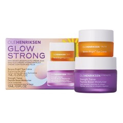 Glow Strong Set - Dúo de crema hidratante y contorno de ojos, Olehenriksen