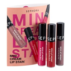 Mini Cream Lip Stain - Kit de 3 mini lápices aterciopelados sin transferencias, Sephora Collection