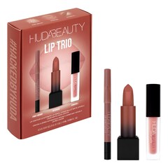 The Ultimate Lip Trio Set - Estuche de maquillaje, HUDA BEAUTY