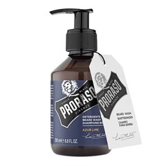 Beard Wash Azur Lime - Champú para la barba, PRORASO