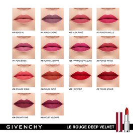 Le Rouge Deep Velvet - Barra de labios Empolvado, Mate, Alta Pigmentación