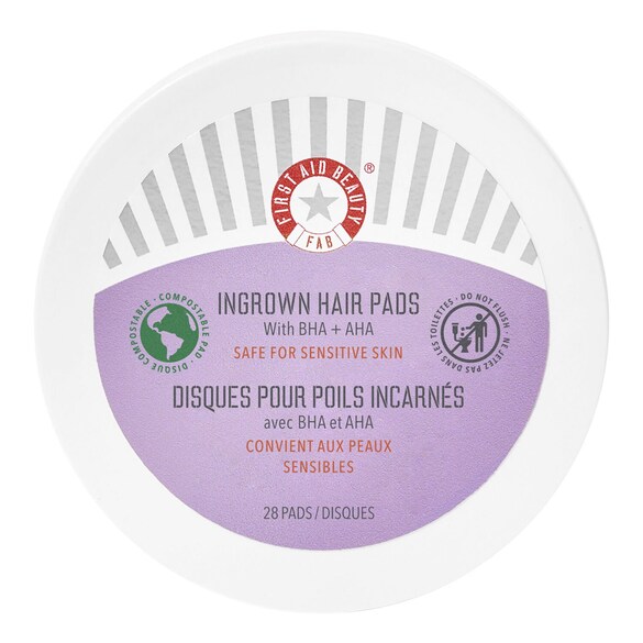 Ingrown Hair Pads - Discos compostables para vello encarnado x60, First Aid Beauty