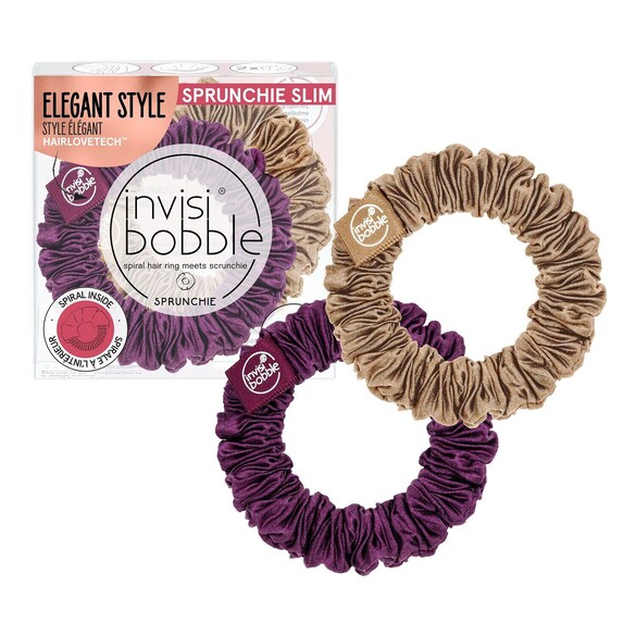 Sprunchie Slim The Snuggle Is Real - Set de accesorios para el cabello, INVISIBOBBLE