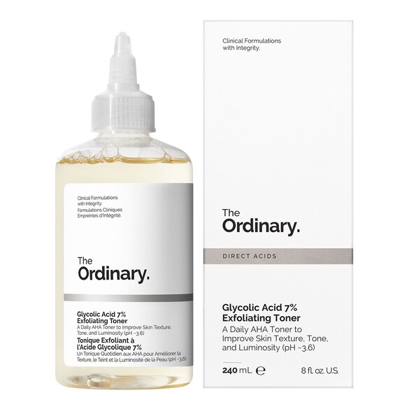 Solución tonificante con ácido glicólico 7 % - Loción exfoliante, The Ordinary