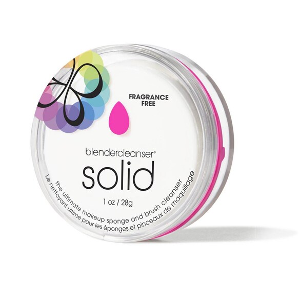 Blendercleanser Solid Fragrance-Free - Jabón para esponjas aplicadoras y brochas, Beautyblender