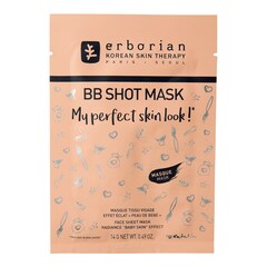 BB Shot Mask - Mascarilla facial de tela efecto piel de bebé, ERBORIAN