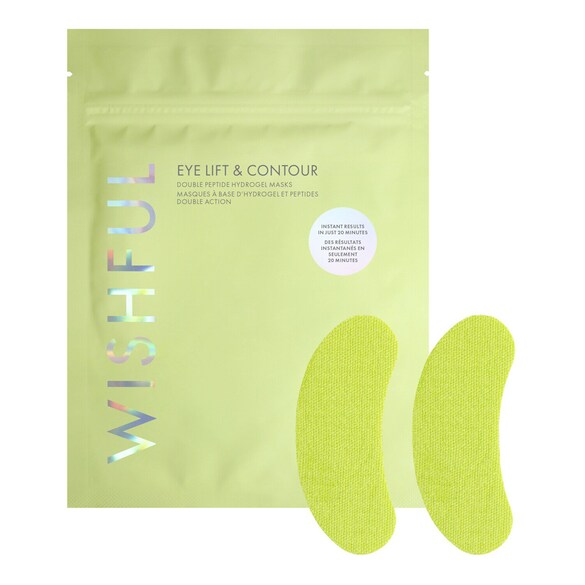 Máscaras de contorno de ojos  de hidrogel de doble péptido - Mascarilla facial, WISHFUL