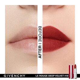 Le Rouge Deep Velvet - Barra de labios Empolvado, Mate, Alta Pigmentación