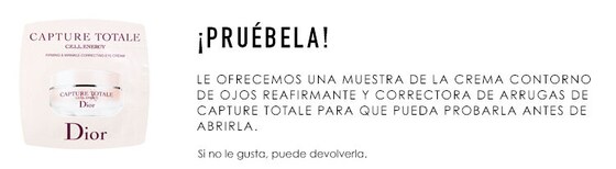 Muestra Crema Contorno De Ojos Reafirmante y Correctora De Arrugas Capture Totale Dior - Prueba...primero