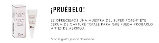 Muestra Capture Totale Super Potent Eye Serum Dior - Prueba... primero