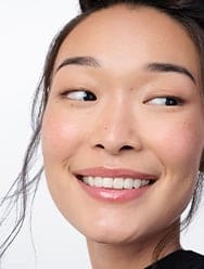 Face of a girl smiling
