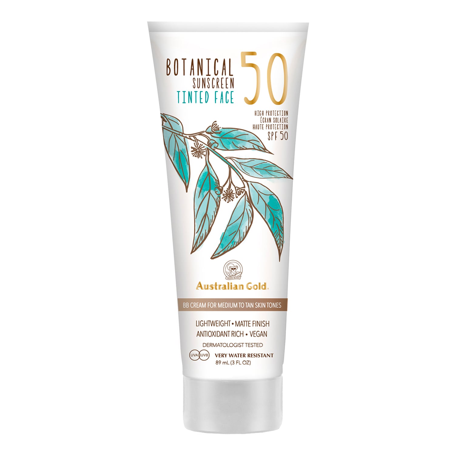 Sun Care SPF50 Tinted Face Medium Protector solar de Australian Gold ≡ SEPHORA
