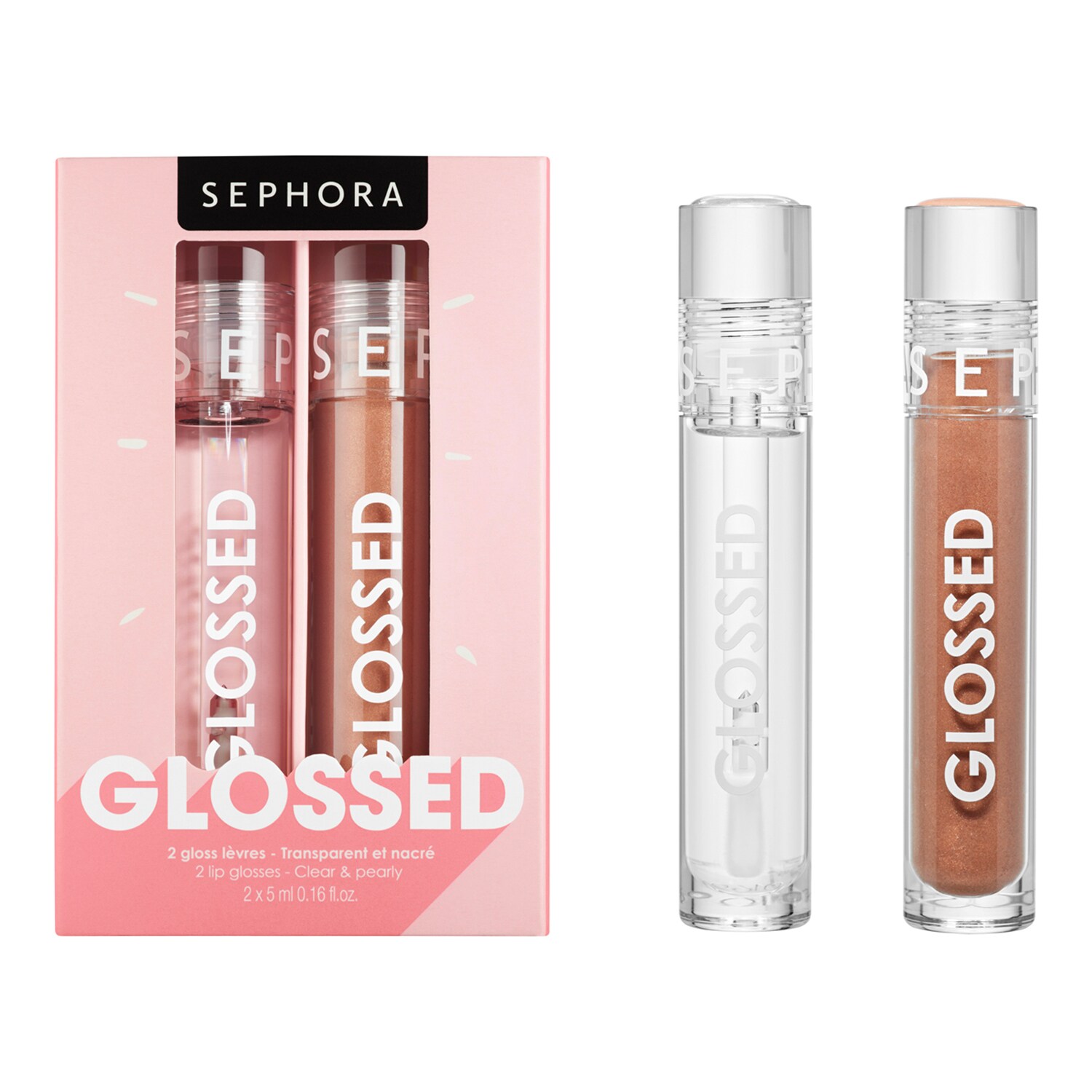 Glossed 2 lip glosses transparent and shimmer of SEPHORA COLLECTION