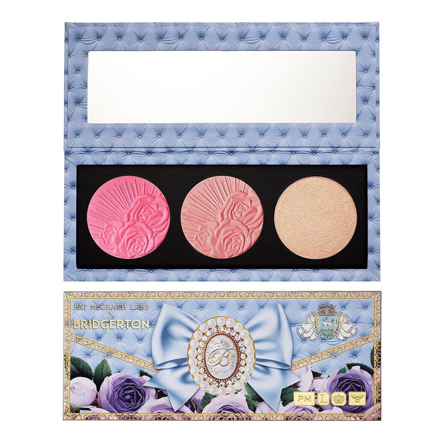 Pat McGrath Labs X Bridgerton Divine Blush + Glow Trio Paleta de